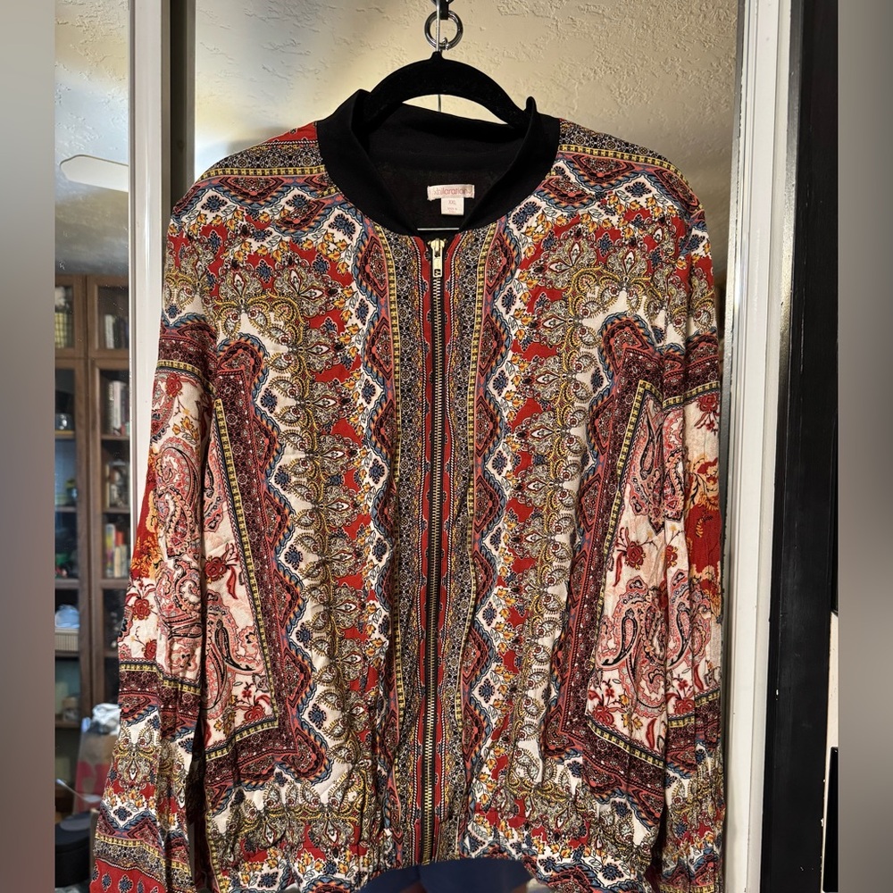 Xhilaration Multicolor Paisley Jacket